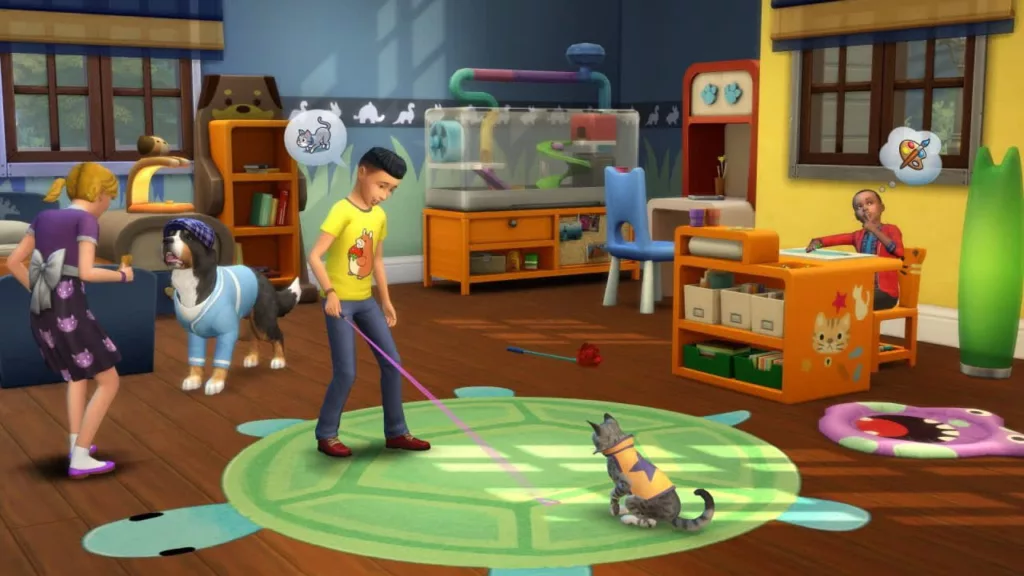 Игра с котёнком в The Sims 4 My First Pet Stuff